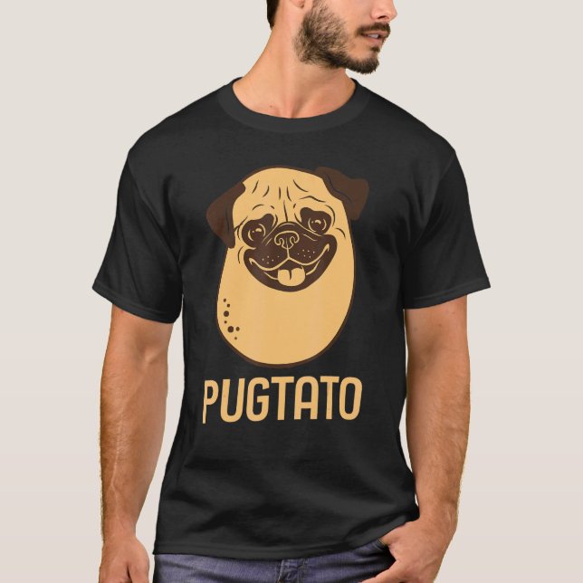 Camiseta Cute Pug Potato Pugtato Pug Potato Perro (Anverso)