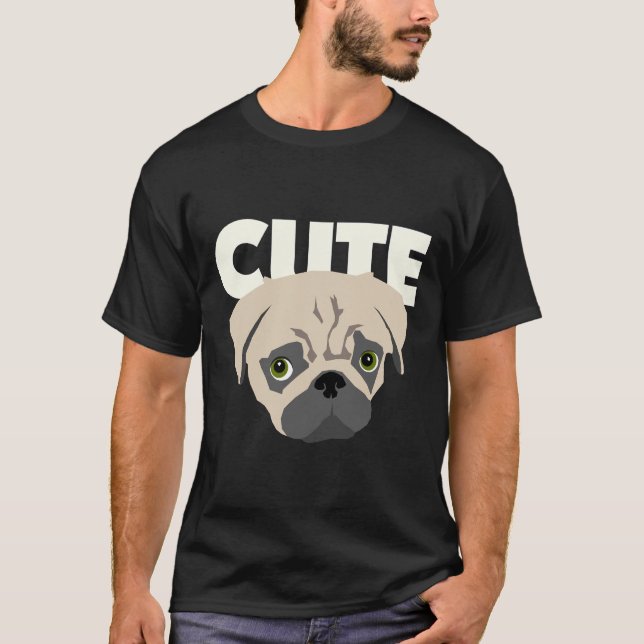 Camiseta Cute Pug - Pug Mom. Pug Dad, Pug Lover Essential (Anverso)