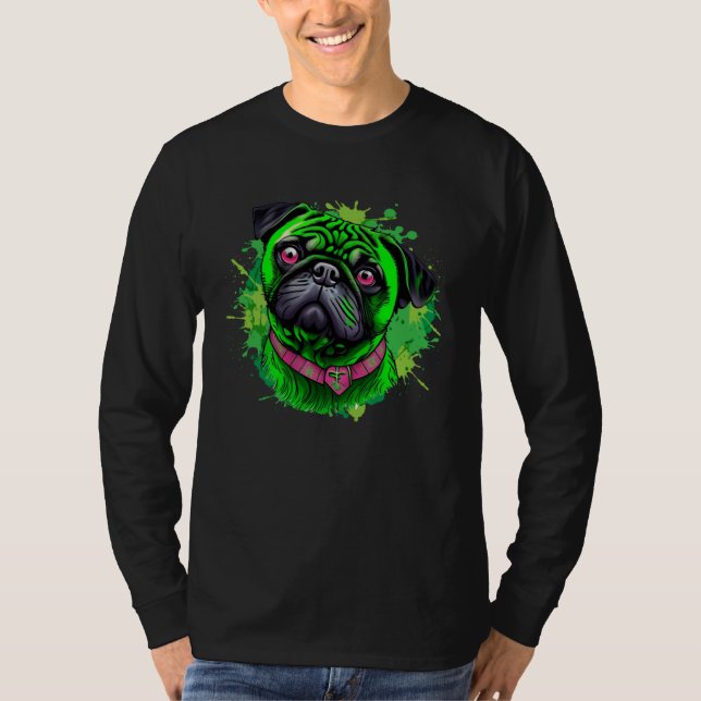 Camiseta Cute Pug st Patrick s Day (Anverso)