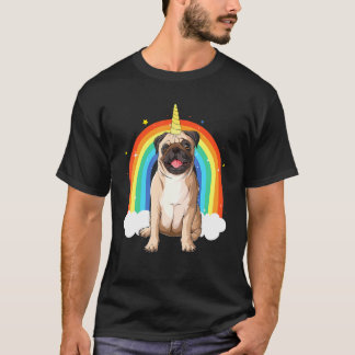 Camiseta Cute Pug Unicorn Unipug Pug Perro
