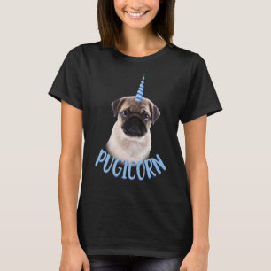 Camiseta Cute Pug y Unicorn Lover