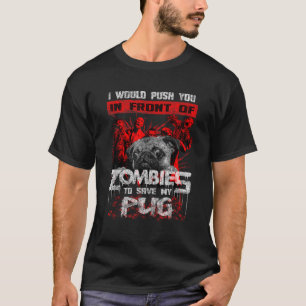 Camiseta Cute Pugs Halloween divertido Pug Zombie Gif