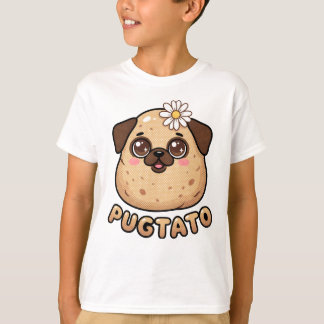 Camiseta Cute Pugtato Funny Pug Potato Pun Kawaii Kids T-Sh