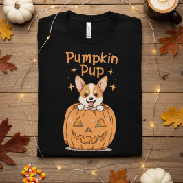 Camiseta Cute Pumpkin Pup Halloween Corgi T-Shirt