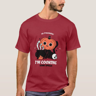 Camiseta Cute Pumpkin Spell Chef Halloween T-Shirt