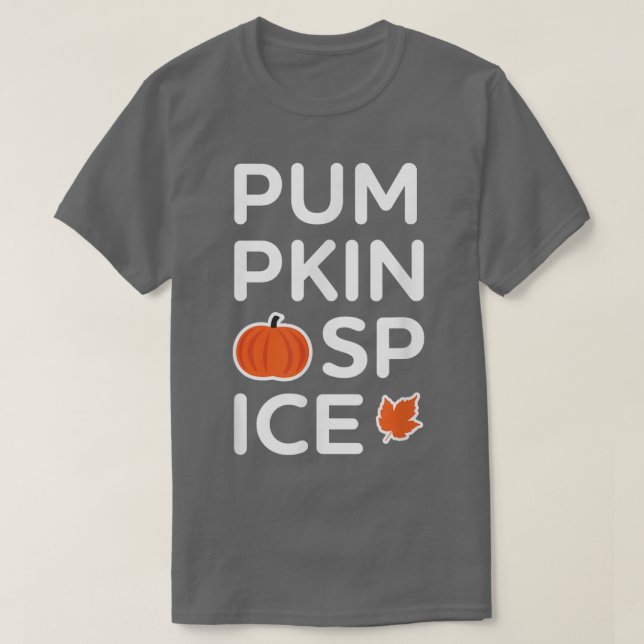 Camiseta Cute Pumpkin Spice Letters Fall Drink Autumn Orang (Diseño del anverso)