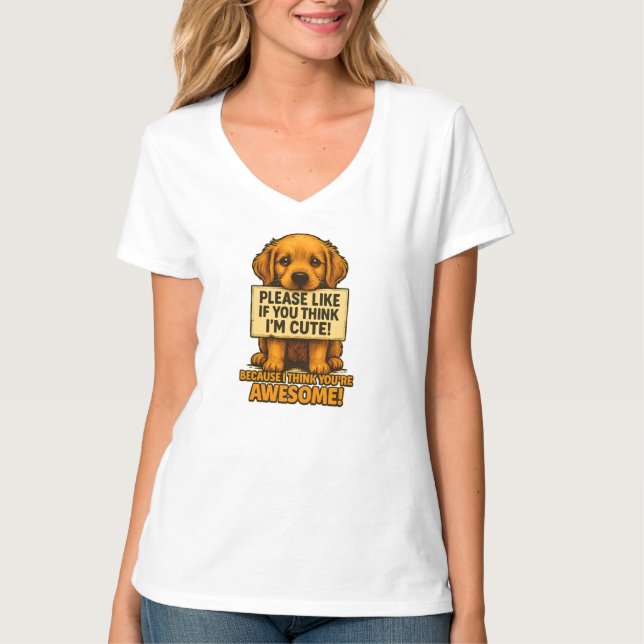 Camiseta Cute Puppy, Funny Dog Lover Quote (Anverso)