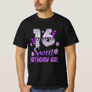 Camiseta Cute Purple Black Sweet 16 Style I 16th Birthday S
