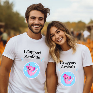 Camiseta Cute Purple I Admite Axolotls Color claro