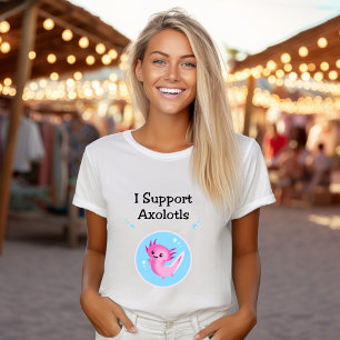 Camiseta Cute Purple I Admite Axolotls Color claro