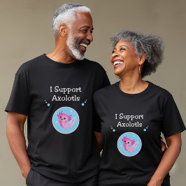 Camiseta Cute Purple I Admite Axolotls Color oscuro