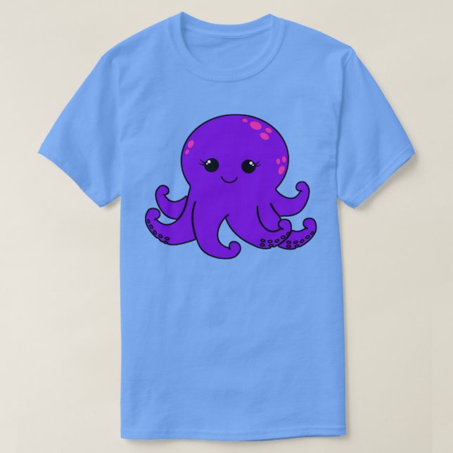 Camiseta Cute Purple Octopus (Diseño del anverso)