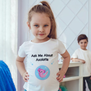 Camiseta Cute Purple Pregúntame sobre Axolotls Salamander