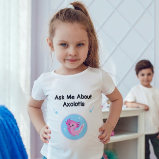 Camiseta Cute Purple Pregúntame sobre Axolotls Salamander