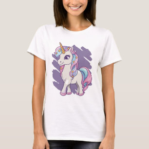 Camiseta Cute Purple Unicorn