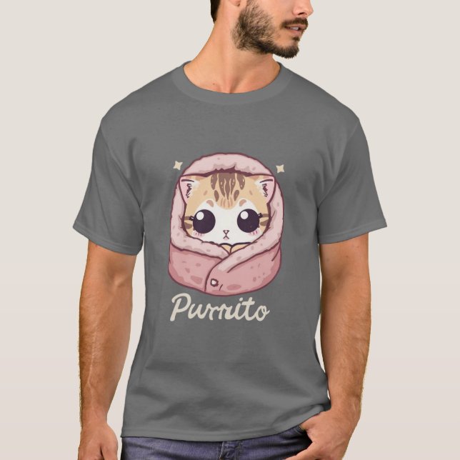 Camiseta Cute Purrito Cat – Adorable Kitty Pun (Anverso)