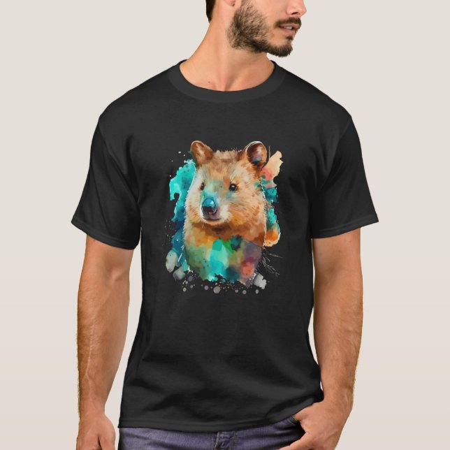 Camiseta Cute Quokka for kangaroo  Colorful pop (Anverso)