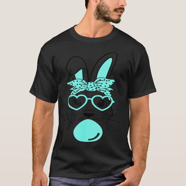 Camiseta Cute Rabbit Bunny Blowing Bubble Gum Easter Day (Anverso)
