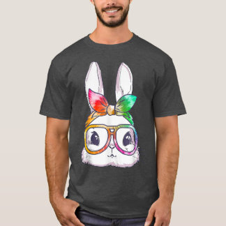 Camiseta Cute Rabbit Bunny Face Leopard Glasses Headband Ea