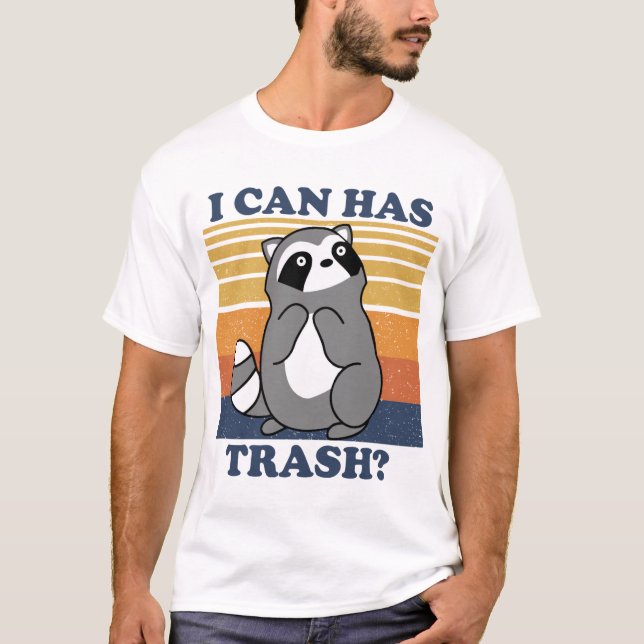 Camiseta Cute Raccoon, puedo tener un meme gracioso de basu (Anverso)