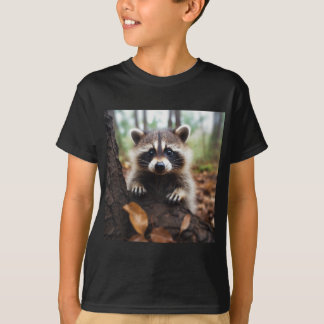 Camiseta Cute Raccoon T - Pequeños Camisetas de an