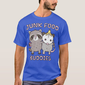 Camiseta Cute Raccoon Y Opossum Junk Food Budny