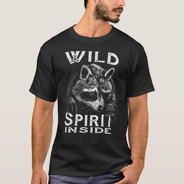 Camiseta Cute Racoon Wild Spirit inside (Anverso)