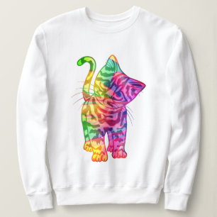 Camiseta Cute Rainbow Cat, diseño de sudadera Hoo