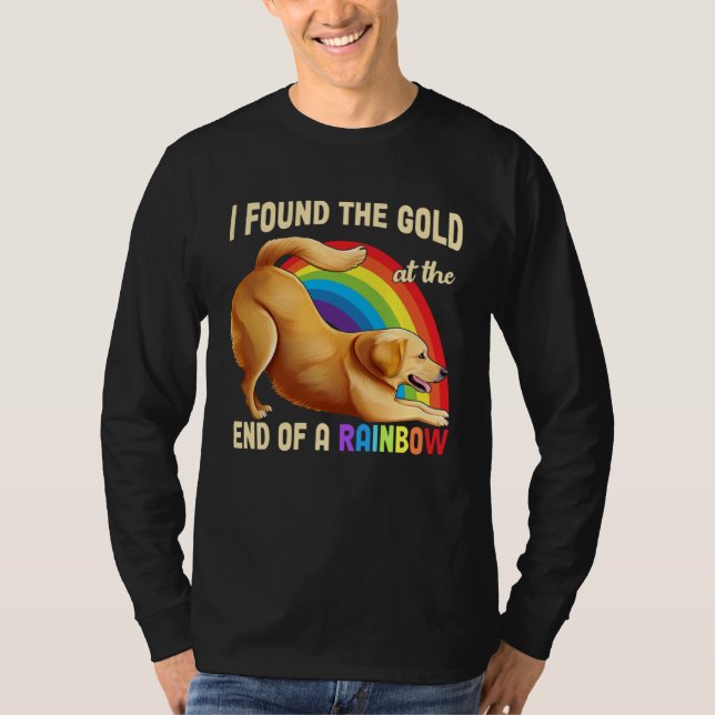 Camiseta Cute Rainbow Golden Retriever  Dog I Found The Gol (Anverso)