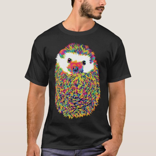 Camiseta Cute Rainbow Hedgehog (Anverso)