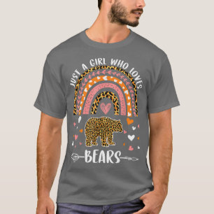 Camiseta Cute Rainbow Leopard Just A Girl Who Loves Bears