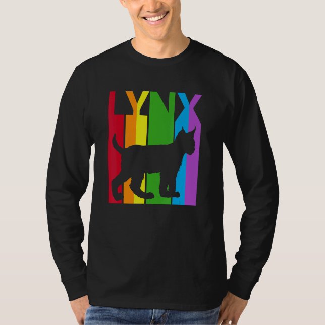 Camiseta Cute Rainbow Lynx Cat Animal (Anverso)