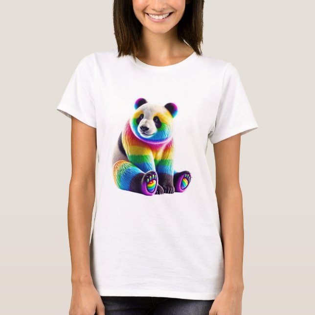 Camiseta Cute Rainbow Panda (Anverso)