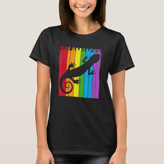 Camiseta Cute Rainbow Salamander animal (Anverso)