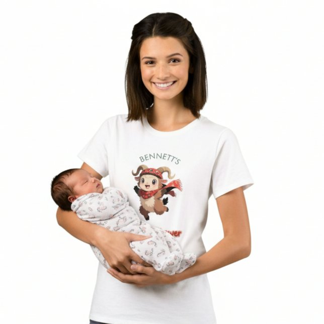 Camiseta Cute Ram Winter Baby Shower T-Shirt (Subido por el creador)