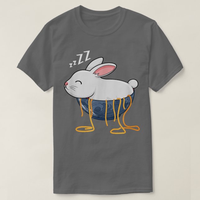 Camiseta Cute Ramen and Bunny Funny Anime Noodle Japanese R (Diseño del anverso)