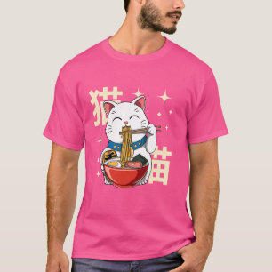 Camiseta Cute Ramen Maneki Neko Noodle Souma