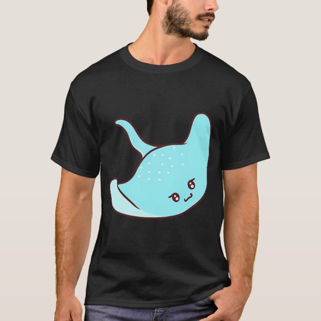 Camiseta Cute raya azul brillante (Anverso)