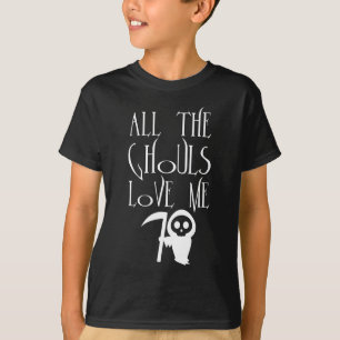 Camiseta Cute Reaper Black White Halloween