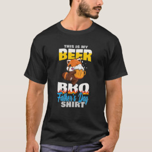 Camiseta Cute Red Funny Bbq Grilling Beer Lover Da de Padre