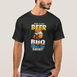 Camiseta Cute Red Funny Bbq Grilling Beer Lover Da de Padre