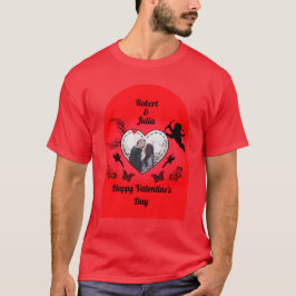 Camiseta Cute Red Heart Photo Cupid Happy Valentines Day