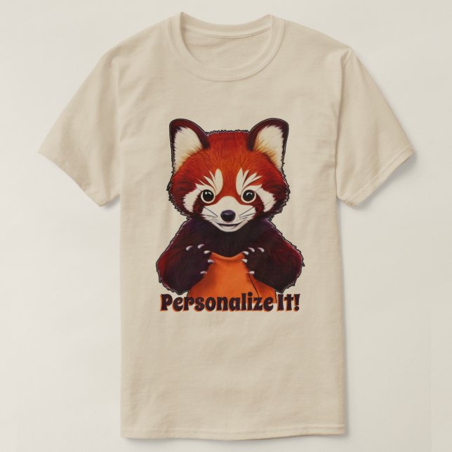 Camiseta Cute Red Panda (Diseño del anverso)