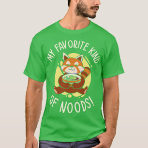 Camiseta Cute Red Panda Eating Ramen Noodle Japanese Food