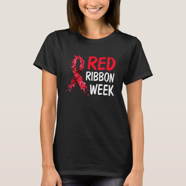 Camiseta Cute Red Ribbon Graphic For Red Ribbon Week (Anverso)