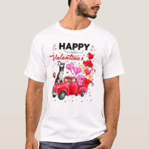 Camiseta Cute Red Truck Border Collie Valentines Day Costum