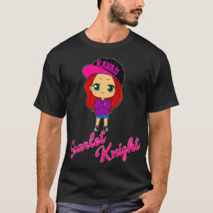 Camiseta Cute Redhead Rosa Kawaii Gorra Chibi Premium 