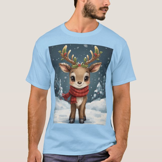 Camiseta Cute reindeer christmas for festive outfits (Anverso)