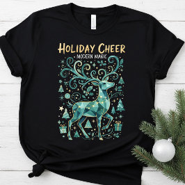 Camiseta Cute Reindeer Modern Holiday,Christmas Family