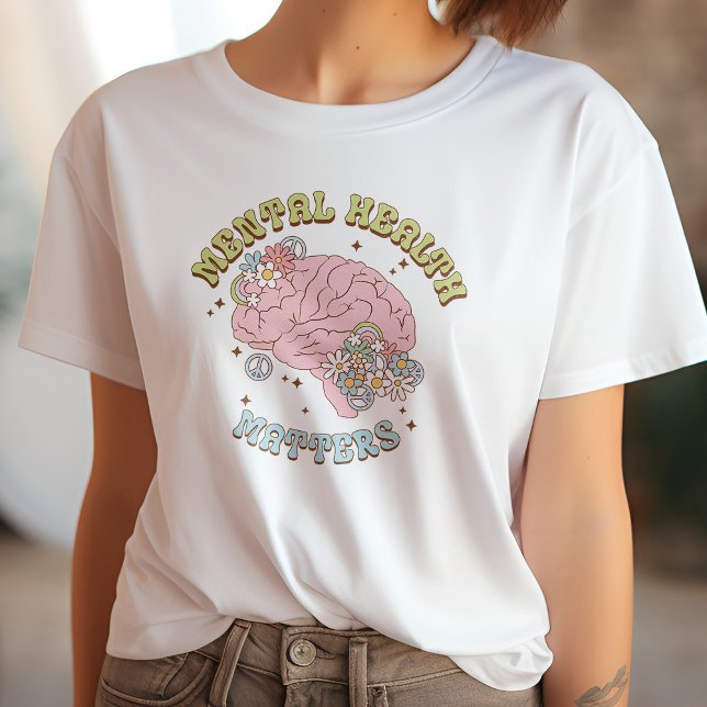 Camiseta Cute retro asuntos de salud mental (Subido por el creador)